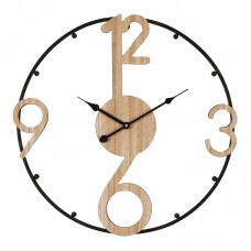 Ρολόι τοίχου Broda Inart μέταλλο σε μαύρη απόχρωση 50x3x50εκ