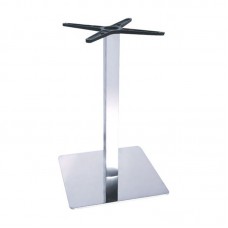 Βάση τραπεζιού Galax pakoworld αλουμινίου σε ασημί απόχρωση 45x45x72εκ