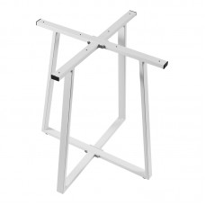 Βάση τραπεζιού Mulbe pakoworld μεταλλική σε λευκή απόχρωση 70x70x73εκ