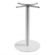 Βάση τραπεζιού Jefry pakoworld μεταλλική σε λευκή απόχρωση Φ48x73εκ