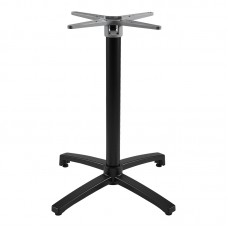 Βάση τραπεζιού Levo pakoworld πτυσσόμενη μεταλλική σε μαύρη απόχρωση 69x69x73εκ