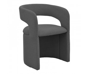 Πολυθρόνα Cocon pakoworld ύφασμα ανθρακί 58x58x80εκ