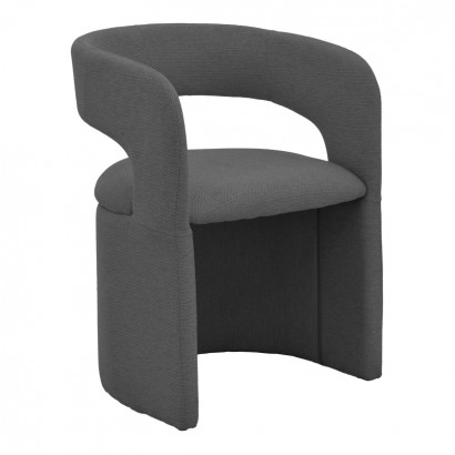 Πολυθρόνα Cocon pakoworld ύφασμα ανθρακί 58x58x80εκ