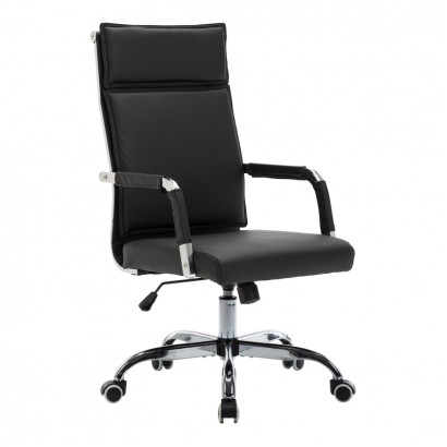 Καρέκλα γραφείου διευθυντη Mavel pakoworld PU μαύρo 55x62x100-110εκ