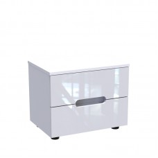Κομοδίνο Afina pakoworld mdf σε λευκή glossy απόχρωση 50x35x41εκ Κομοδίνο Afina pakoworld mdf σε λευκή glossy απόχρωση 50x35x41εκ