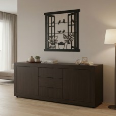 Μπουφές Doha pakoworld σε wenge απόχρωση 180x45x80.5εκ Μπουφές Doha pakoworld σε wenge απόχρωση 180x45x80.5εκ