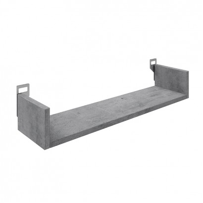 Ραφιέρα τοίχου Derva pakoworld σε cement γκρι απόχρωση 60x15x10cm