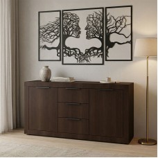 Μπουφές Doha pakoworld σε wenge απόχρωση 150x45x80.5εκ Μπουφές Doha pakoworld σε wenge απόχρωση 150x45x80.5εκ
