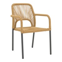 Πολυθρόνα αλουμινίου Norture pakoworld στοιβαζόμενη ανθρακί σκελετός-pe rattan σε φυσική απόχρωση 57x63x82εκ Πολυθρόνα αλουμινίου Norture pakoworld στοιβαζόμενη ανθρακί σκελετός-pe rattan σε φυσική απόχρωση 57x63x82εκ