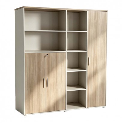 Βιβλιοθήκη γραφείου Jabari pakoworld σε oak-μπεζ απόχρωση 160x40x200εκ Βιβλιοθήκη γραφείου Jabari pakoworld σε oak-μπεζ απόχρωση 160x40x200εκ