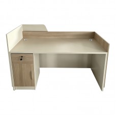 Γραφείο reception Stark pakoworld σε oak-μπεζ απόχρωση 180x60x105εκ Γραφείο reception Stark pakoworld σε oak-μπεζ απόχρωση 180x60x105εκ