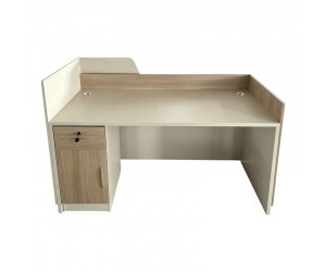 Γραφείο reception Kalu pakoworld σε oak-μπεζ απόχρωση 180x60x105εκ Γραφείο reception Kalu pakoworld σε oak-μπεζ απόχρωση 180x60x105εκ