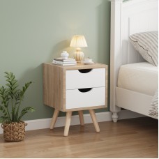 Κομοδίνο Selma pakoworld σε sonoma-λευκή απόχρωση 29.7x29.7x45εκ Κομοδίνο Selma pakoworld σε sonoma-λευκή απόχρωση 29.7x29.7x45εκ