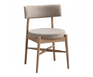 Καρέκλα Raudi pakoworld rubberwood σε φυσική-μπεζ απόχρωση 45.5x45.5x81εκ