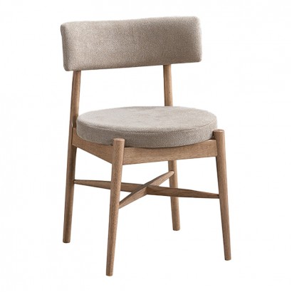 Καρέκλα Raudi pakoworld rubberwood σε φυσική-μπεζ απόχρωση 45.5x45.5x81εκ