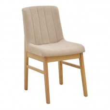 Καρέκλα Dalby pakoworld μπεζ ύφασμα sonoma rubberwood 50x45x85,5εκ Καρέκλα Dalby pakoworld μπεζ ύφασμα sonoma rubberwood 50x45x85,5εκ