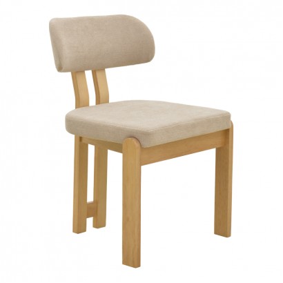 Καρέκλα Genoa pakoworld sonoma rubberwood και μπεζ ύφασμα 50x43x82εκ Καρέκλα Genoa pakoworld sonoma rubberwood και μπεζ ύφασμα 50x43x82εκ