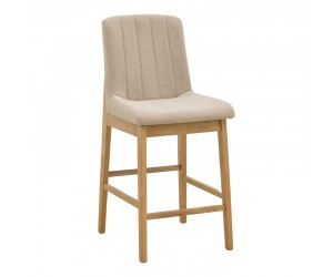 Σκαμπό μπαρ Dalby pakoworld sonoma rubberwood και μπεζ ύφασμα 50x45x102,5εκ Σκαμπό μπαρ Dalby pakoworld sonoma rubberwood και μπεζ ύφασμα 50x45x102,5εκ