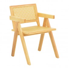 Πολυθρόνα Winslow pakoworld rubberwood-rattan σε φυσική απόχρωση 51x54x80εκ Πολυθρόνα Winslow pakoworld rubberwood-rattan σε φυσική απόχρωση 51x54x80εκ