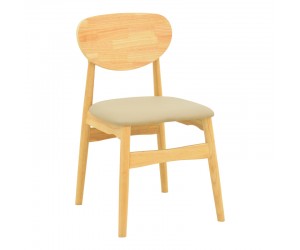 Καρέκλα Cardith pakoworld rubberwood-plywood σε φυσική απόχρωση-pu μπεζ 48x51x78εκ Καρέκλα Cardith pakoworld rubberwood-plywood σε φυσική απόχρωση-pu μπεζ 48x51x78εκ