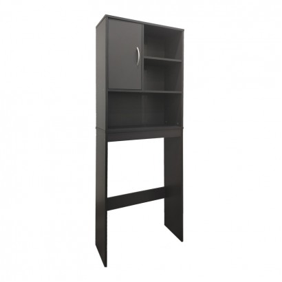 Έπιπλο μπάνιου Tazien pakoworld σε ανθρακί απόχρωση 60x24x168.5εκ