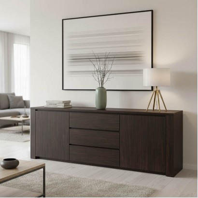 Μπουφές Kalya pakoworld σε wenge απόχρωση 220x49x89.5εκ Μπουφές Kalya pakoworld σε wenge απόχρωση 220x49x89.5εκ