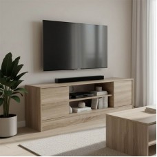 Έπιπλο τηλεόρασης Sasa pakoworld σε sonoma απόχρωση 120x35x41.5εκ Έπιπλο τηλεόρασης Sasa pakoworld σε sonoma απόχρωση 120x35x41.5εκ