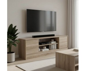 Έπιπλο τηλεόρασης Sasa pakoworld σε sonoma απόχρωση 120x35x41.5εκ Έπιπλο τηλεόρασης Sasa pakoworld σε sonoma απόχρωση 120x35x41.5εκ