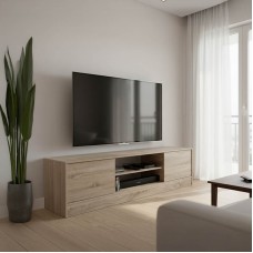 Έπιπλο τηλεόρασης Sasa pakoworld σε sonoma απόχρωση 150x35x41.5εκ Έπιπλο τηλεόρασης Sasa pakoworld σε sonoma απόχρωση 150x35x41.5εκ