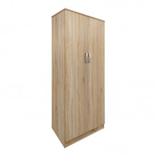 Ντουλάπα δίφυλλη Athos pakoworld σε Sonoma απόχρωση 80x42x180εκ