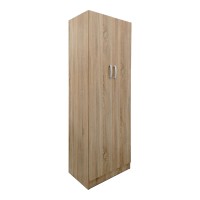 Ντουλάπα δίφυλλη Athos pakoworld σε sonoma απόχρωση 60x42x180εκ