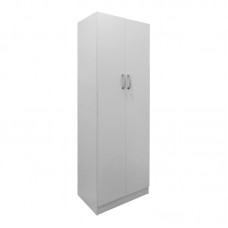Ντουλάπα δίφυλλη Athos pakoworld σε λευκή απόχρωση 60x42x180εκ