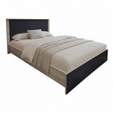 Κρεβάτι Athos pakoworld σε sonoma-ανθρακί απόχρωση 140x200εκ