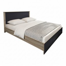Κρεβάτι Athos pakoworld σε sonoma-ανθρακί απόχρωση 160x200εκ