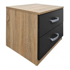 Κομοδίνο Athos pakoworld σε sonoma-ανθρακί απόχρωση 48x40x41.5εκ Κομοδίνο Athos pakoworld σε sonoma-ανθρακί απόχρωση 48x40x41.5εκ