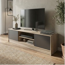 Έπιπλο τηλεόρασης Sasa pakoworld sonoma-ανθρακί 150x35x41.5εκ Έπιπλο τηλεόρασης Sasa pakoworld sonoma-ανθρακί 150x35x41.5εκ