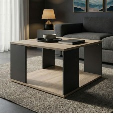 Τραπέζι σαλονιού Zelegan pakoworld sonoma-ανθρακί 60x60x39εκ