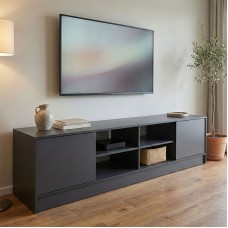Έπιπλο τηλεόρασης Tivia pakoworld ανθρακί 180x35x41.5εκ Έπιπλο τηλεόρασης Tivia pakoworld ανθρακί 180x35x41.5εκ