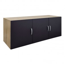 Πατάρι ντουλάπας τρίφυλλο Alvia pakoworld sonoma-ανθρακί 150x51x60εκ