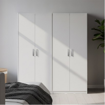 Ντουλάπα τετράφυλλη Athos Ι pakoworld λευκή 160x42x180εκ Ντουλάπα τετράφυλλη Athos Ι pakoworld λευκή 160x42x180εκ