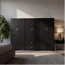 Ντουλάπα εξάφυλλη Athos Ι pakoworld wenge 240x42x180εκ