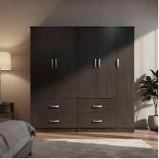 Ντουλάπα πεντάφυλλη Athos pakoworld wenge 170x42x180εκ