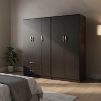 Ντουλάπα πεντάφυλλη Athos Ι pakoworld wenge 170x42x180εκ Ντουλάπα πεντάφυλλη Athos Ι pakoworld wenge 170x42x180εκ