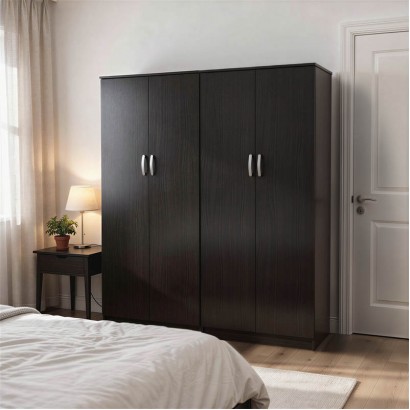 Ντουλάπα τετράφυλλη Athos Ι pakoworld wenge 160x42x180εκ Ντουλάπα τετράφυλλη Athos Ι pakoworld wenge 160x42x180εκ