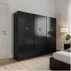 Ντουλάπα εξάφυλλη Athos pakoworld wenge 240x42x180εκ