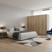 Ντουλάπα εξάφυλλη Athos I pakoworld sonoma 240x42x180εκ Ντουλάπα εξάφυλλη Athos I pakoworld sonoma 240x42x180εκ