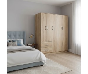 Ντουλάπα πεντάφυλλη Athos I pakoworld sonoma 170x42x180εκ