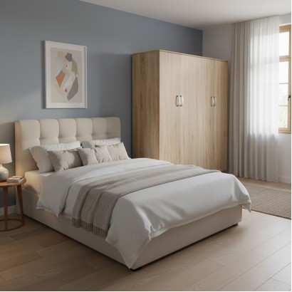 Ντουλάπα τετράφυλλη Athos Ι pakoworld sonoma 160x42x180εκ Ντουλάπα τετράφυλλη Athos Ι pakoworld sonoma 160x42x180εκ