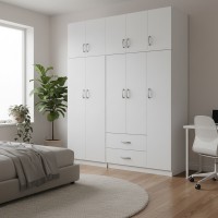 Ντουλάπα πεντάφυλλη με πατάρι Athos I pakoworld λευκή 170x42x240εκ Ντουλάπα πεντάφυλλη με πατάρι Athos I pakoworld λευκή 170x42x240εκ