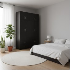 Ντουλάπα τετράφυλλη με πατάρι Athos pakoworld wenge 160x42x240εκ Ντουλάπα τετράφυλλη με πατάρι Athos pakoworld wenge 160x42x240εκ